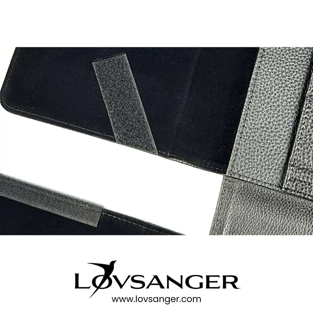 Black quality suede and leather