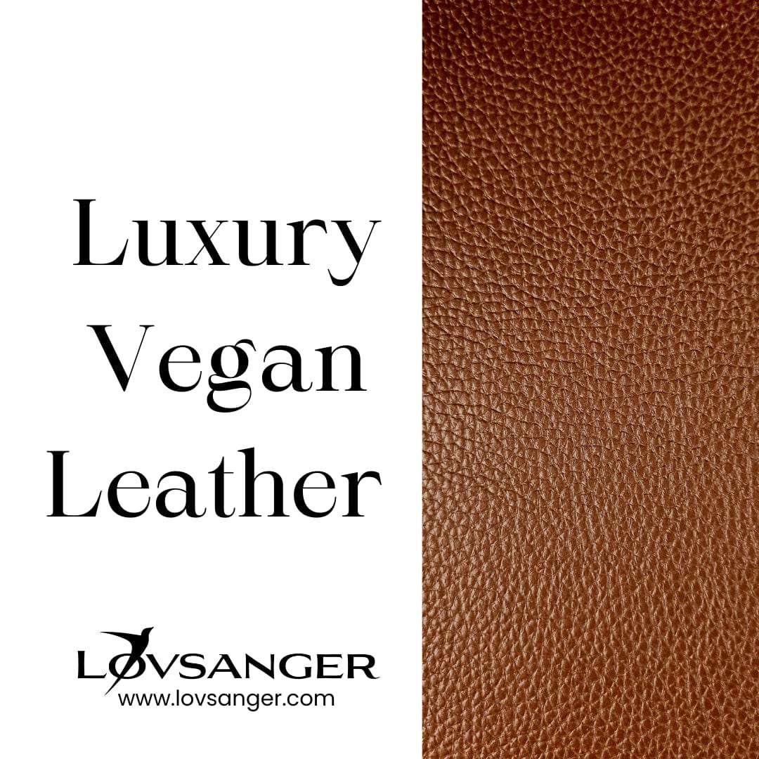 Brown luxury vegan leather used in making the Lovsanger mobile workstation bag