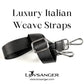 High-quality durable black Italian woven weave strap